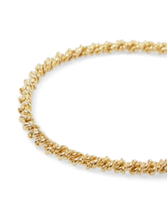 Gold Plated Twisted Arc Necklace