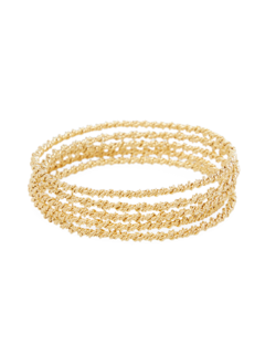 Gold Plated Twisted Bangles (Set of 5)