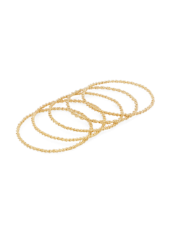 Gold Plated Twisted Bangles (Set of 5)