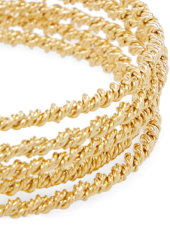 Gold Plated Twisted Bangles (Set of 5)