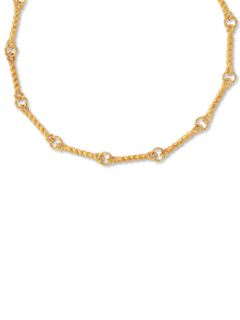GOLD PLATED STATEMENT TWISTED WIRE NECKLACE
