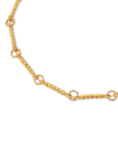 GOLD PLATED STATEMENT TWISTED WIRE NECKLACE