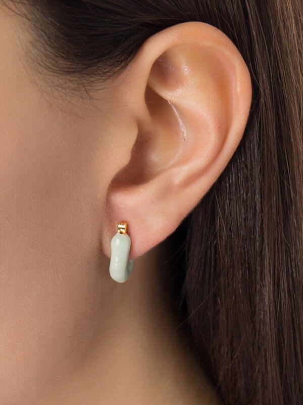 SET OF THREE MINI WAVE HOOPS WITH ENAMEL