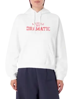 هودي بقصة ضيقة مزين بطبعة عبارة "A Little Bit Dramatic"