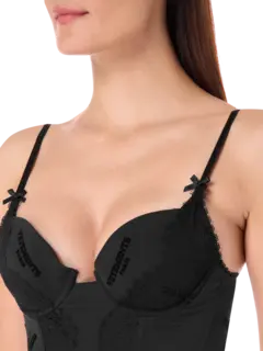 بلوزة بنمط مشد كورسيه مزينة بحروف فيتمانت باريس