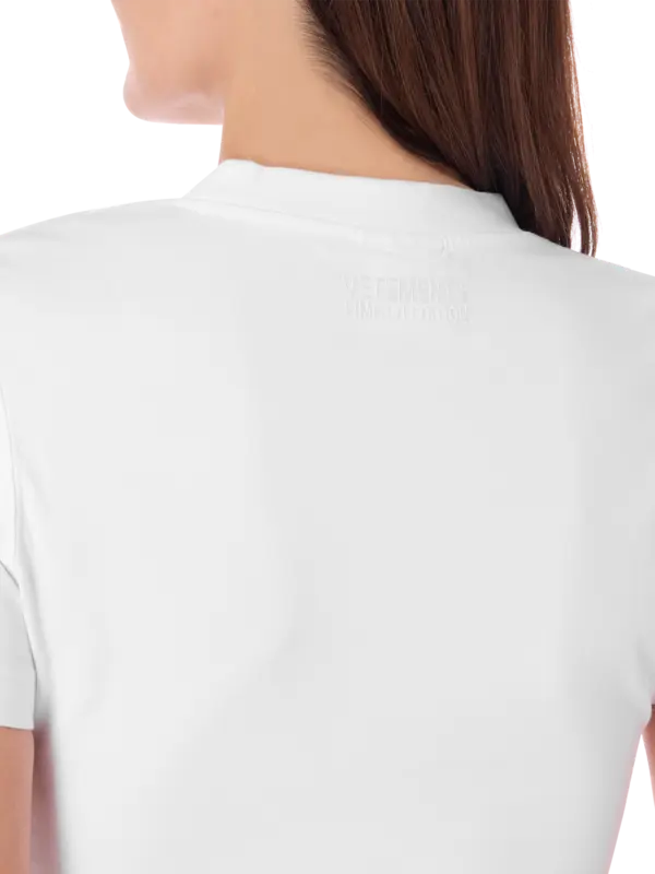 تيشرت بقصة ضيقة مزين بطبعة عبارة "No Social Media"