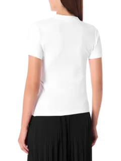 تيشرت بقصة ضيقة مزين بطبعة عبارة "A Little Bit Dramatic"