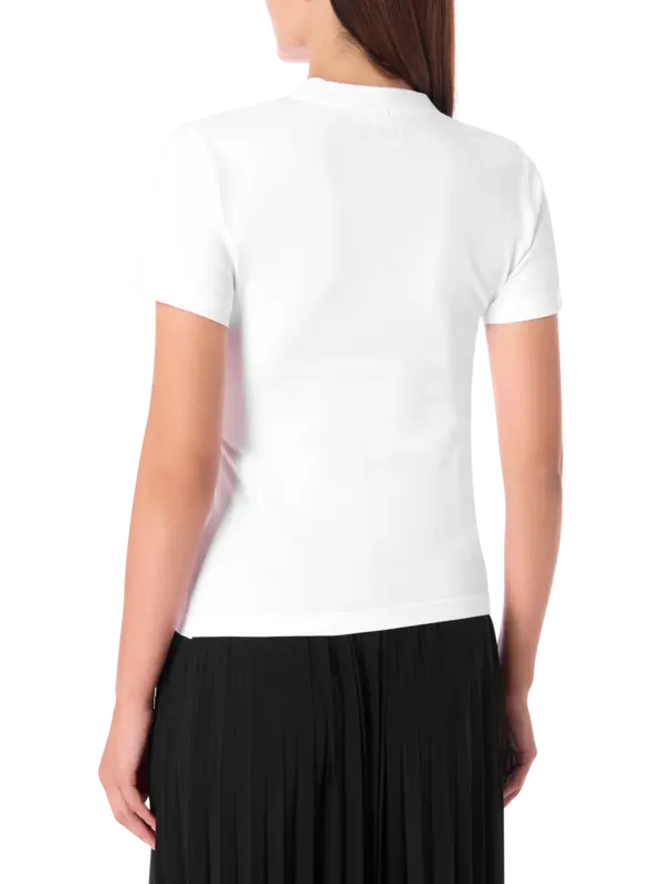 تيشرت بقصة ضيقة مزين بطبعة عبارة "A Little Bit Dramatic"