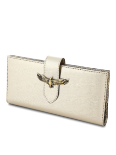 Long Yellow Wallet With Eagle Emblem