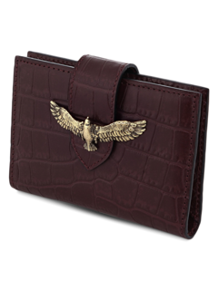 Small Red Wallet With Eagle Emblem