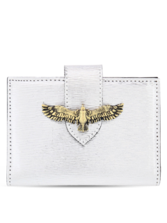 Small Silver Wallet With Eagle Emblem