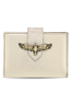 Small Yellow Wallet With Eagle Emblem