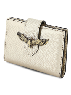 Small Yellow Wallet With Eagle Emblem