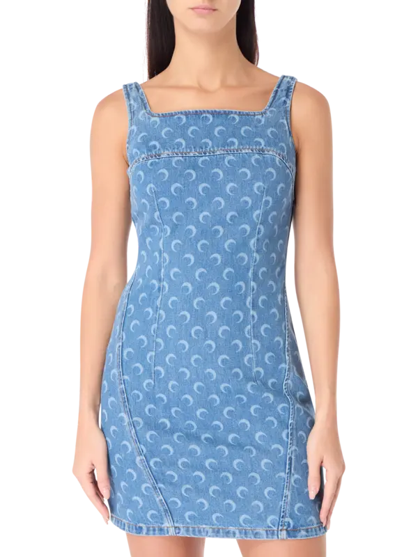 فستان جينز مون ليزر قصير