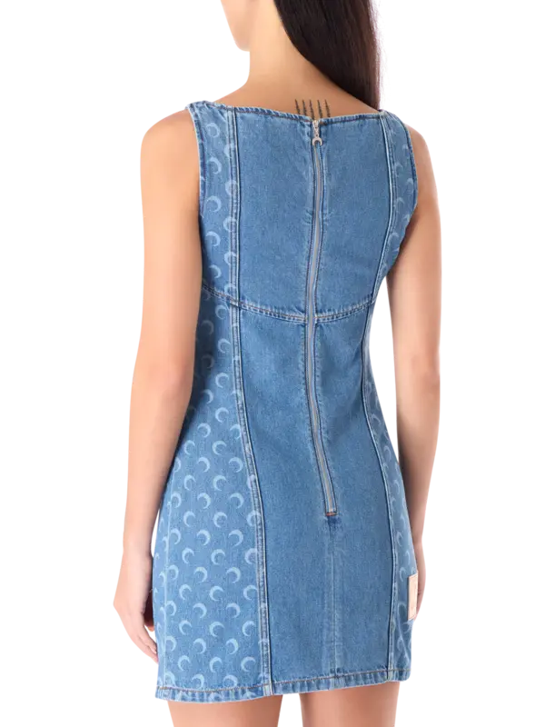 فستان جينز مون ليزر قصير