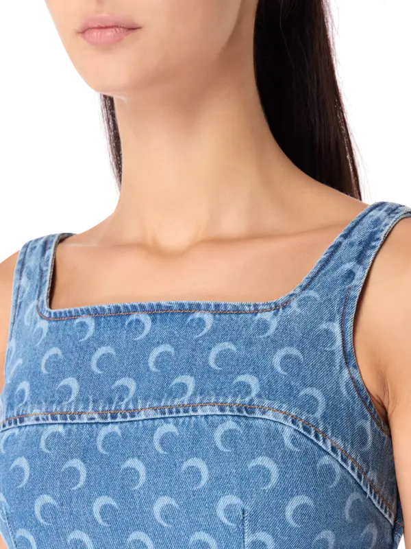 فستان جينز مون ليزر قصير