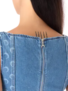 فستان جينز مون ليزر قصير