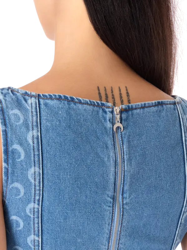 فستان جينز مون ليزر قصير