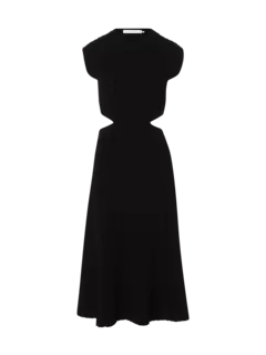 فستان محبوك مضلع بنمط بوينتيل