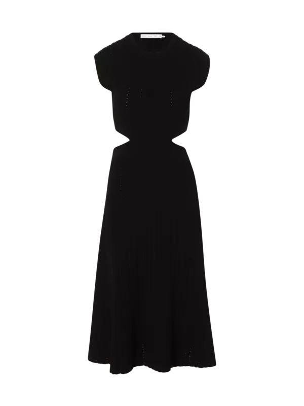 فستان محبوك مضلع بنمط بوينتيل