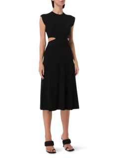 فستان محبوك مضلع بنمط بوينتيل