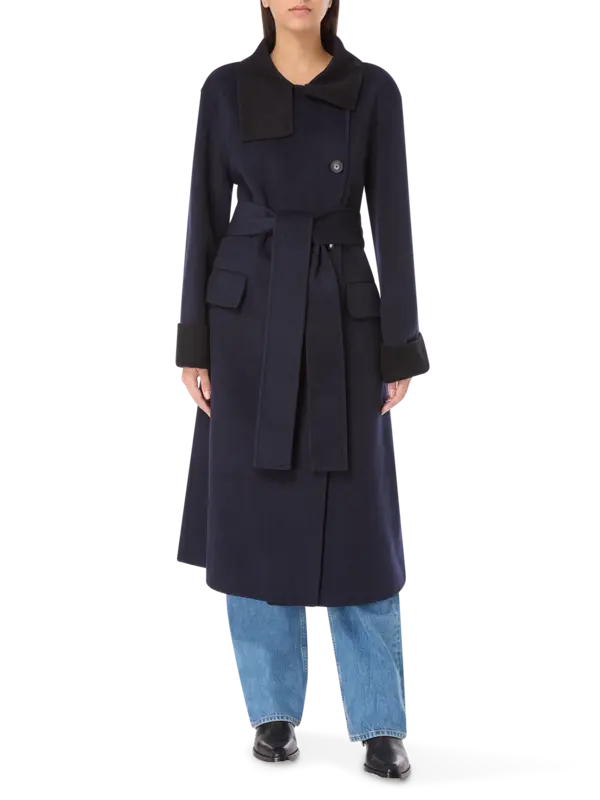 معطف كونستانس من قماش ميلتون مقلم