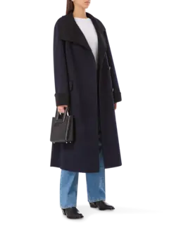 معطف كونستانس من قماش ميلتون مقلم