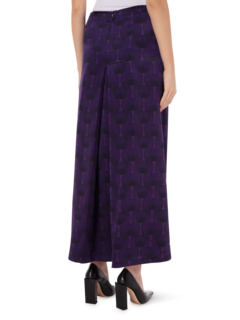 PRINTED TRIBAL SILK HIGH SLIT SKIRT