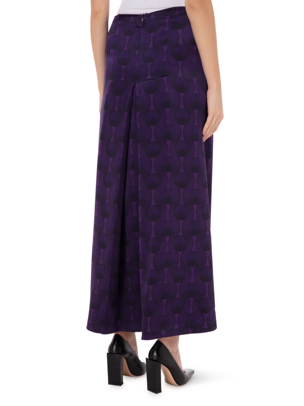 PRINTED TRIBAL SILK HIGH SLIT SKIRT
