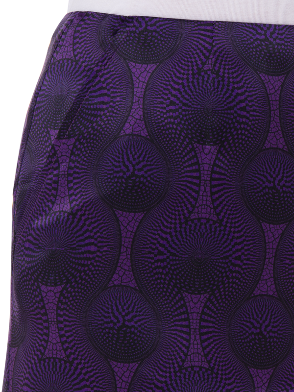 PRINTED TRIBAL SILK HIGH SLIT SKIRT