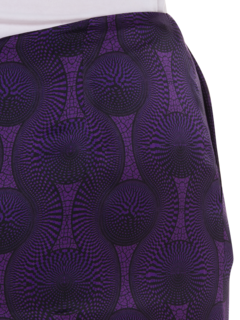 PRINTED TRIBAL SILK HIGH SLIT SKIRT