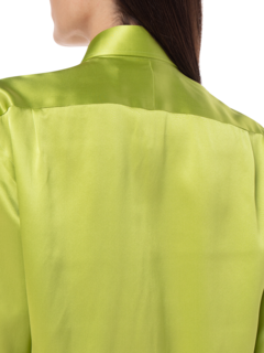 SOLID SILK CLASSIC SHIRT WITH CUT AWAY COLLAR