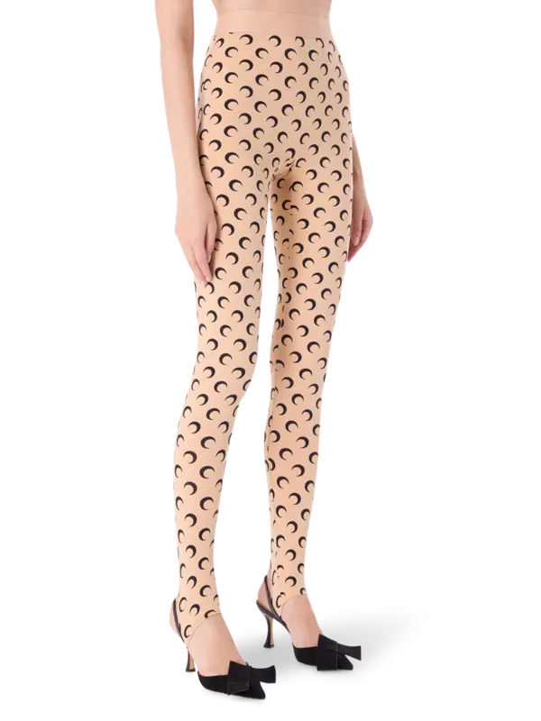 ليغينغز ستير آب من قماش الجيرسيه بطبعة قمر