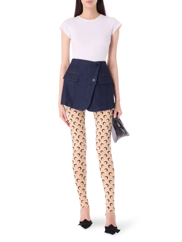 ليغينغز ستير آب من قماش الجيرسيه بطبعة قمر