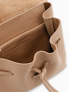 Leather Backpack with Drawstrings
