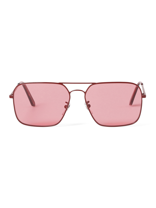 Metallic Pink Square Frame Sunglasses