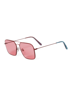 Metallic Pink Square Frame Sunglasses
