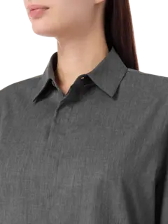 قميص مايلي من البوبلين بفتحة جانبية