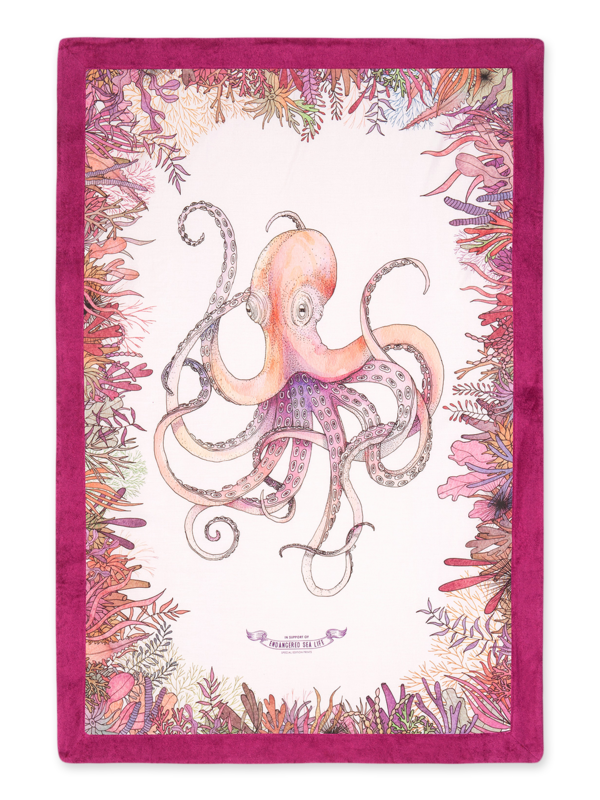 Octopus Pink Signature Beach Towel