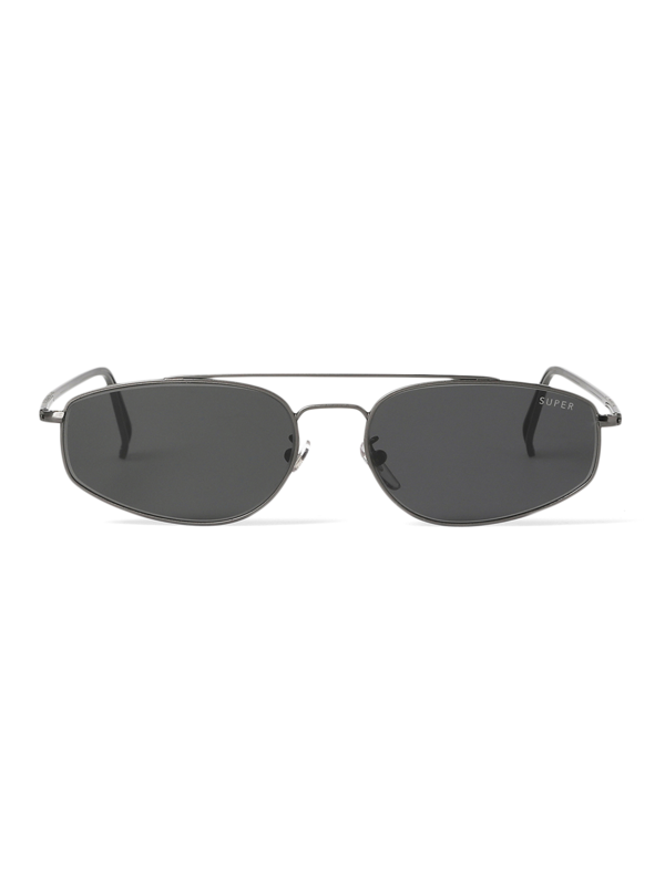 Metallic Black Square Frame Sunglasses