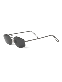 Metallic Black Square Frame Sunglasses