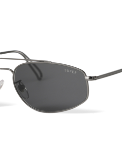 Metallic Black Square Frame Sunglasses