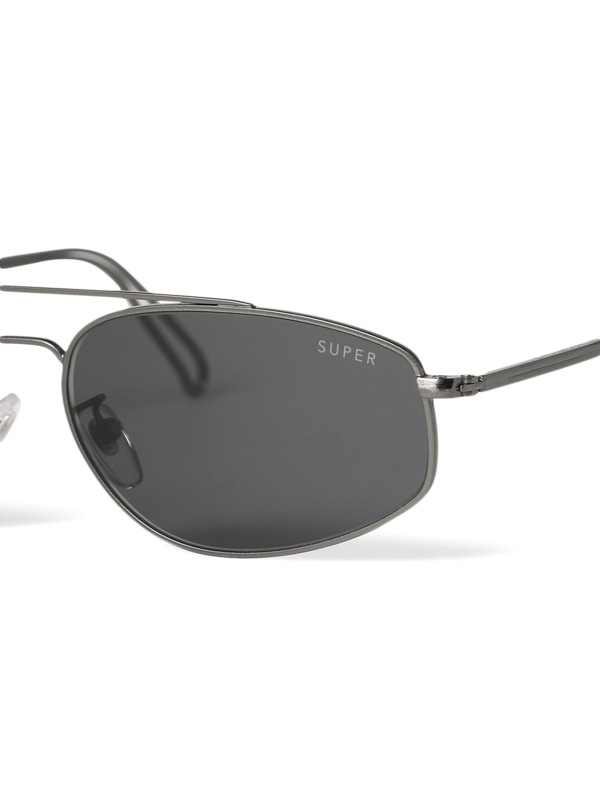 Metallic Black Square Frame Sunglasses