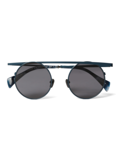 Round Navy Sunglasses
