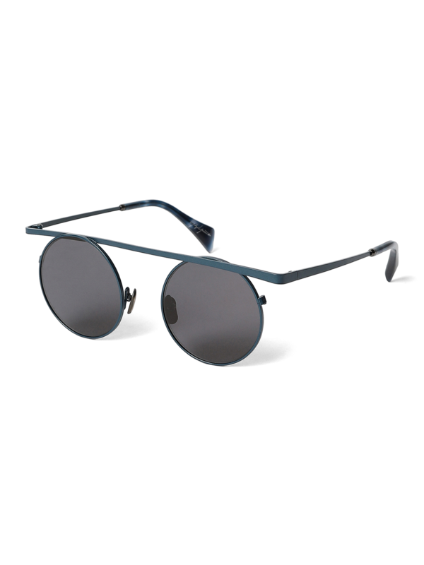 Round Navy Sunglasses