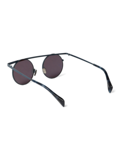 Round Navy Sunglasses