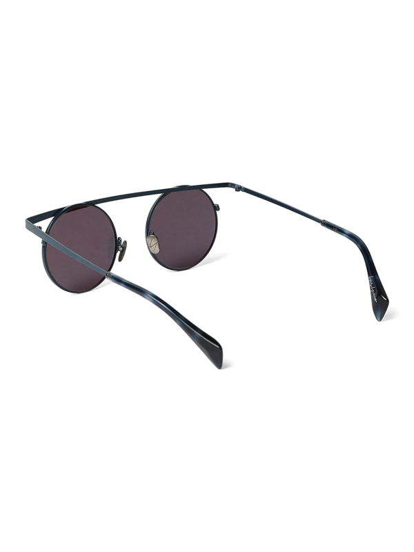 Round Navy Sunglasses