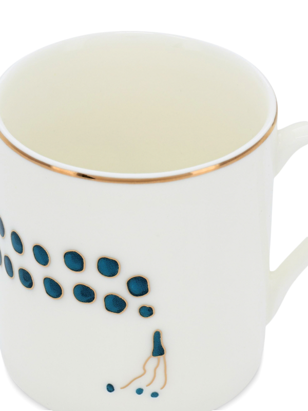 Set of "Masbaha" Espresso Cups with Aged Brass Saucers