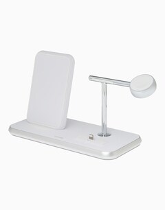 White Phone Stand+Wireless Charger