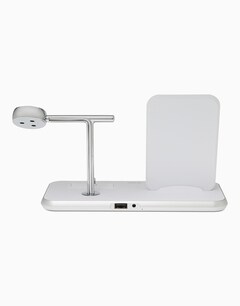 White Phone Stand+Wireless Charger